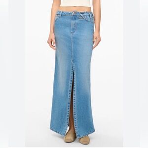 SRAUD x Wrangler Denim Maxi Skirt, Sz 28